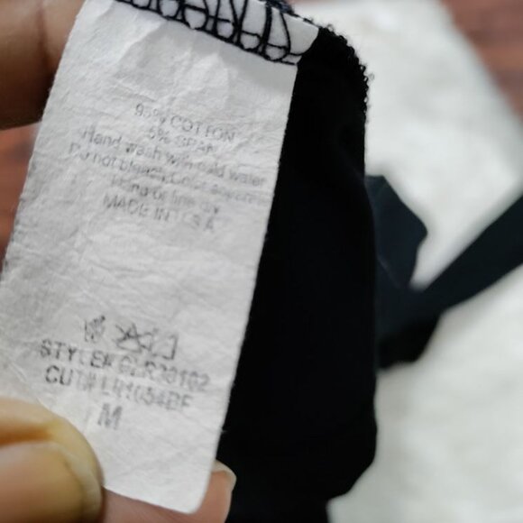 Gypsy Warrior Long Sleeve Keyhole Mock Neck Mini Dress Black Women's Size M - Picture 3 of 10